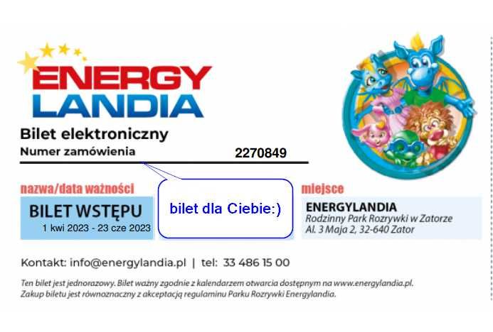 Energylandia bilet dla dorosłego ważny do 23.06