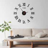 Zegar ścienny Bezramowy DIY Clock z rzymskimi cyframi