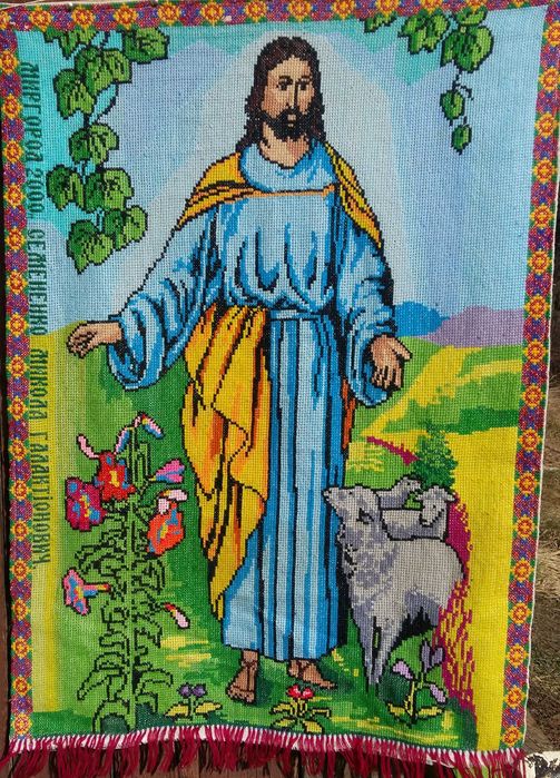 Образ (ручная вышивка крестиком), "Иисус Христос".