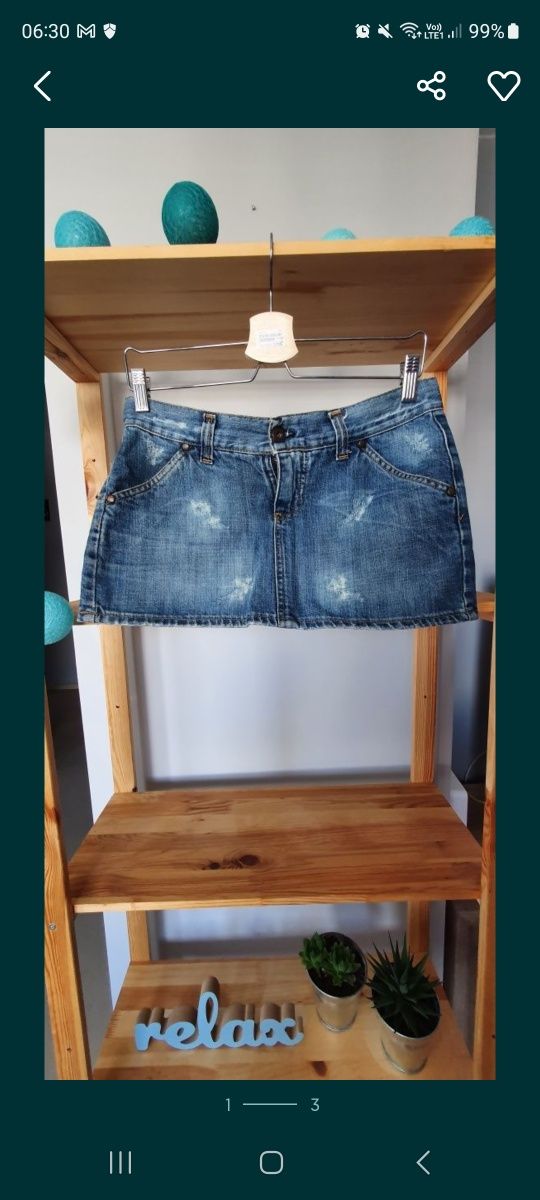 Jeansowa mini spódniczka
