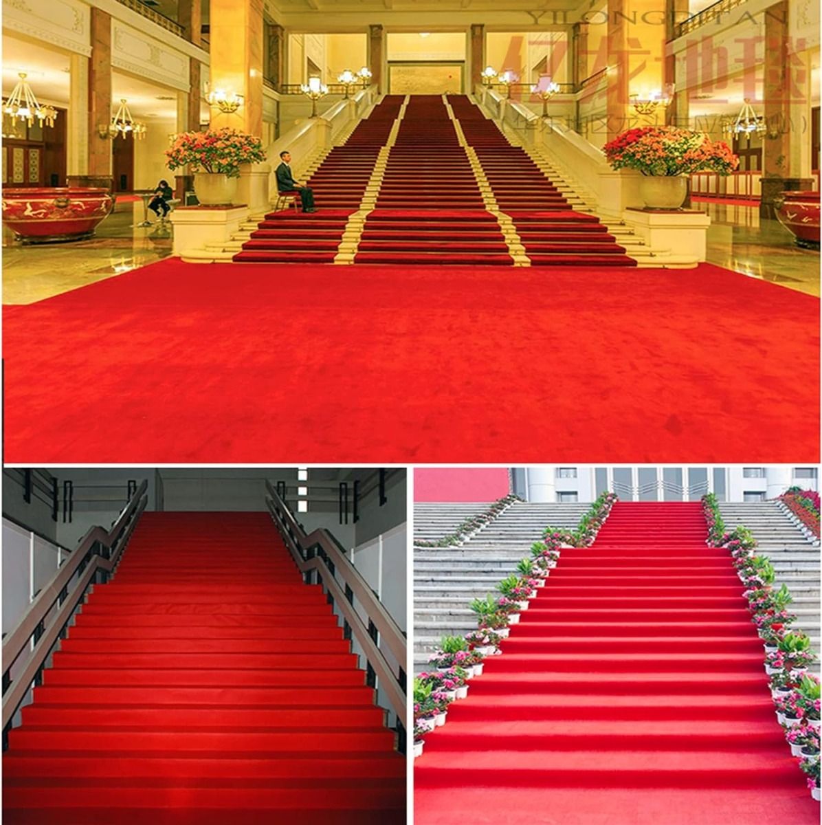 Red Carpet Runner Włóknina Dywanik Weselny 10M X 1M X 2,5Mm