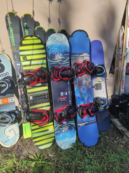 Burton używane deski dla dzieci z wiazaniami