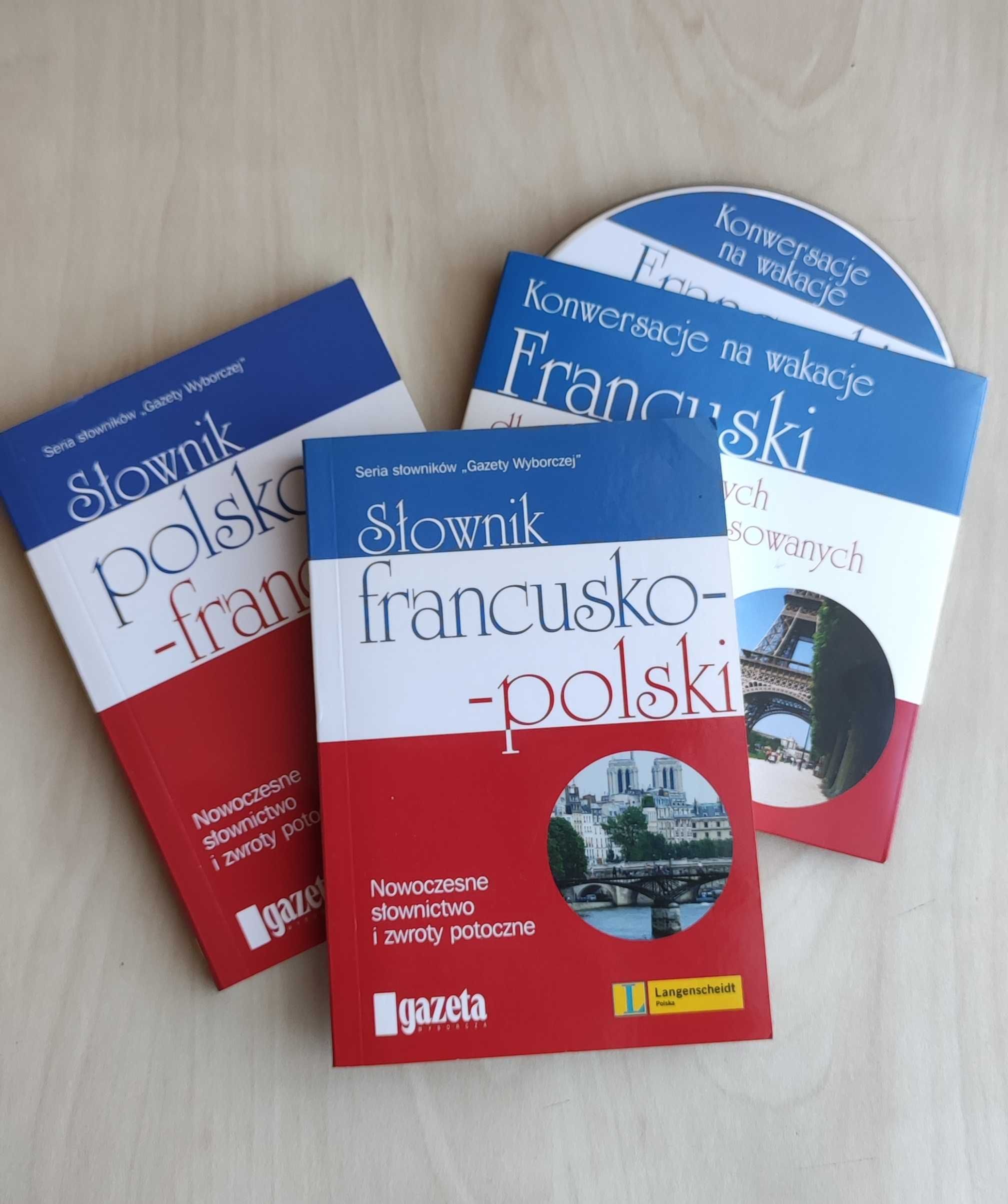 Słownik polsko-francuski i francusko-pol. + CD Konwersacje na wakacje