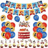 Zestaw Urodzinowy Balony Astro Boy Dekoracje Toppery Baner na urodziny