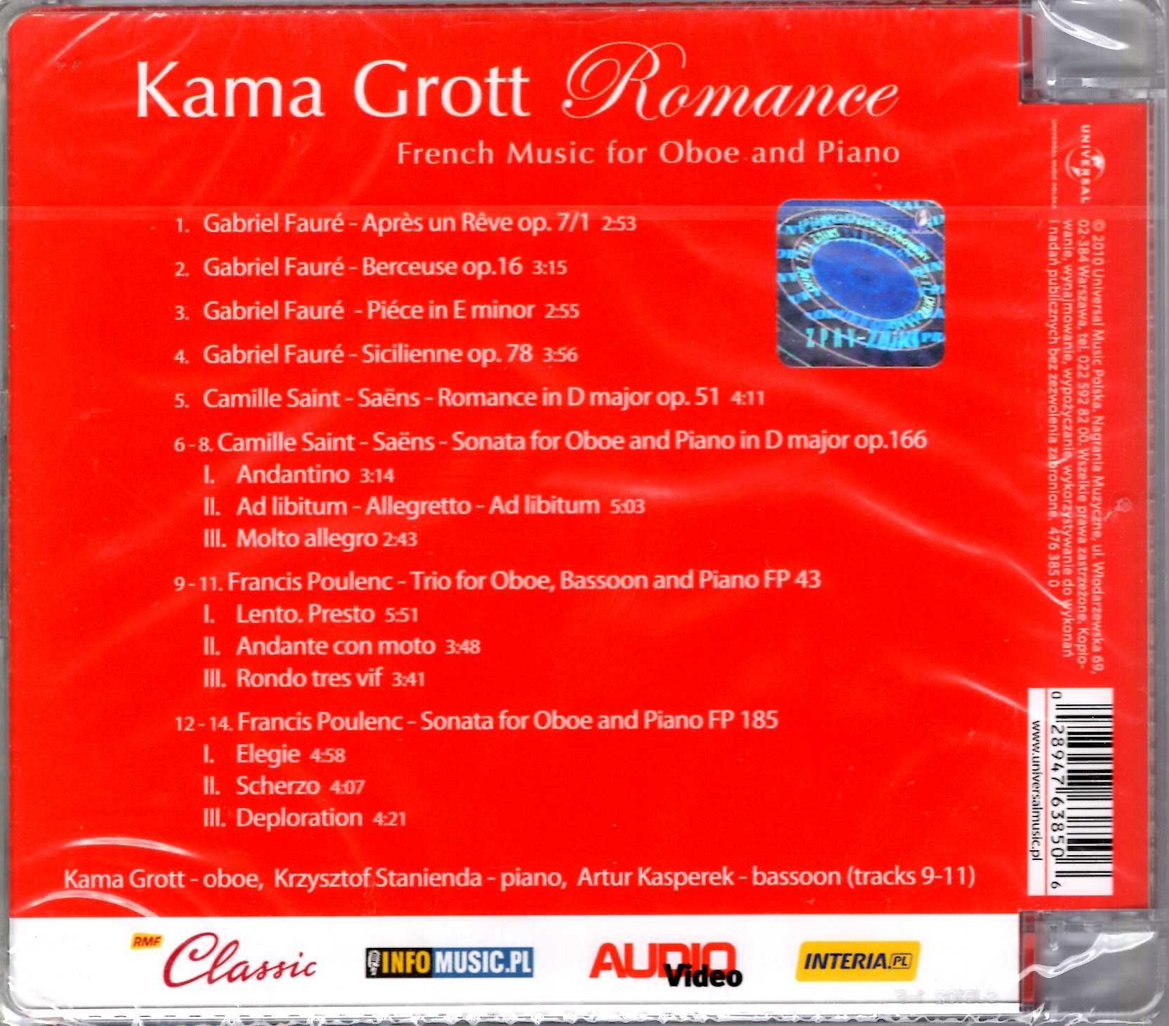 Kama Grott - Romance French Music For Oboe And Piano (CD)