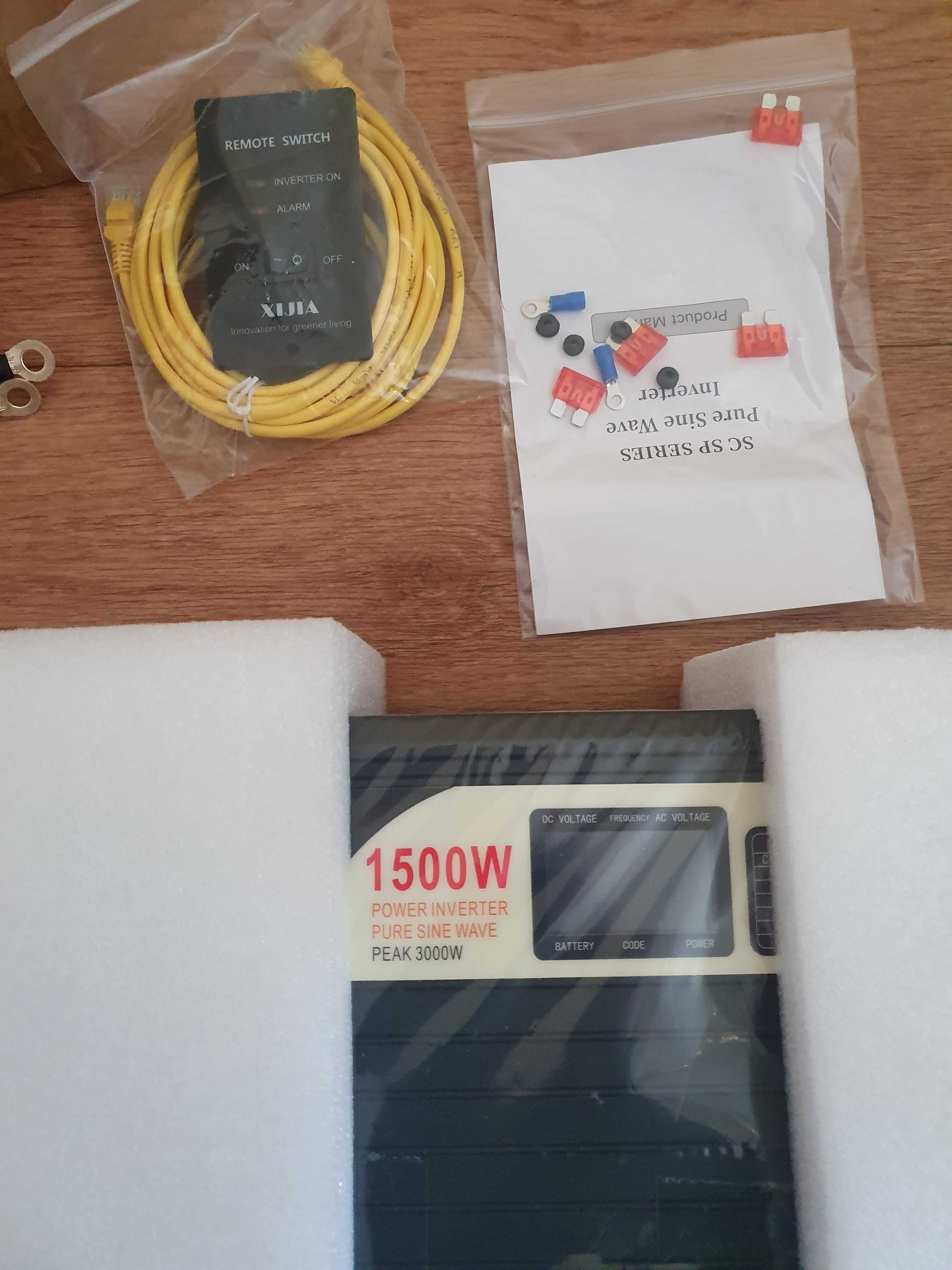 Інвертор SWIPOWER 12V 1500W пік 3000W чиста синусоїда