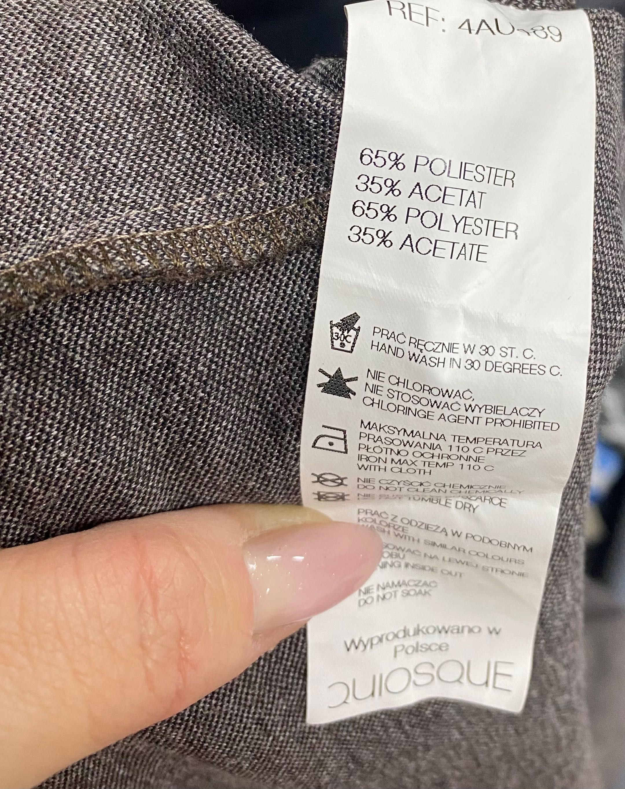Brązowa Ołówkowa sukienka toupe L -XL quiosque