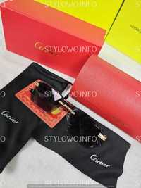 Okulary przeciwsłoneczne Zestaw Cartier logowane pudełko nowość lato