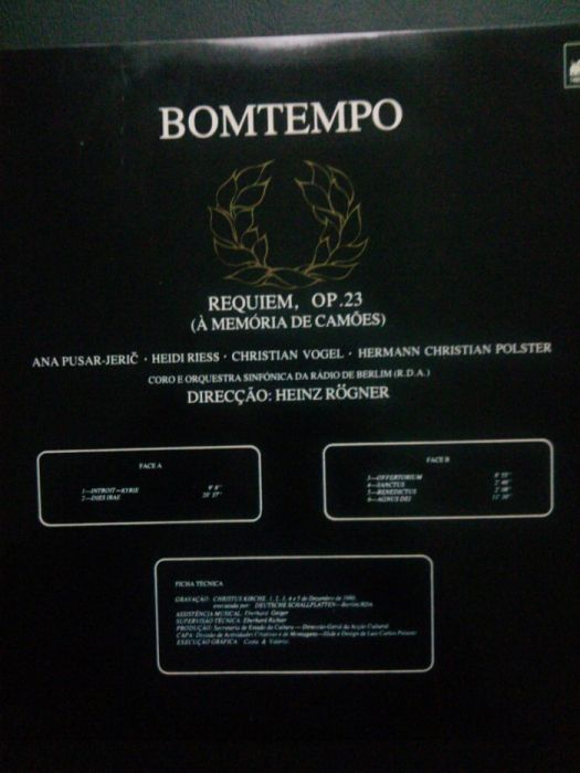 João Domingos Bomtempo, Requiem Op23, vinil