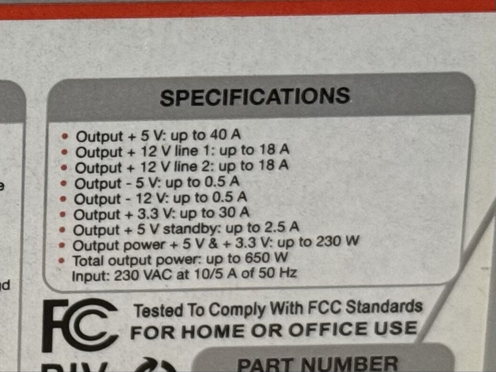 Блок питания 650W Gembird CCC-PSU8X