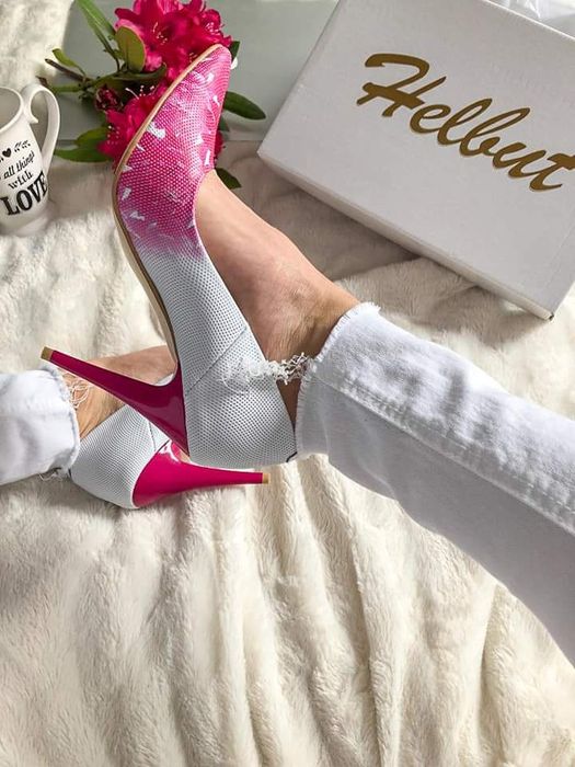 Eleganckie czółenka szpilki skóra naturalna 35.36