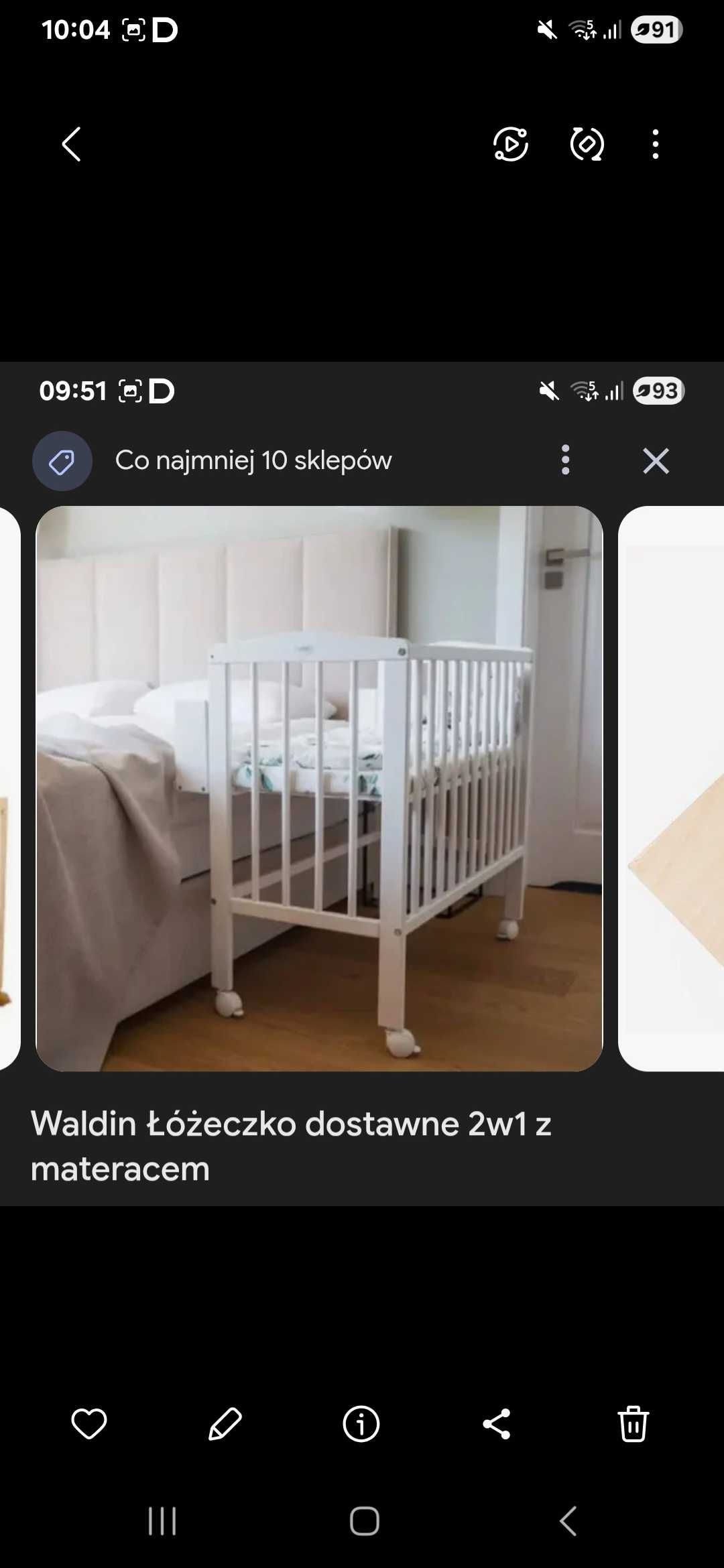 Dostawka łóżeczko 2w1  45x94