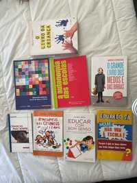 Vários livros educacionais