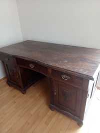 Drewniane biurko gabinetowe antyk