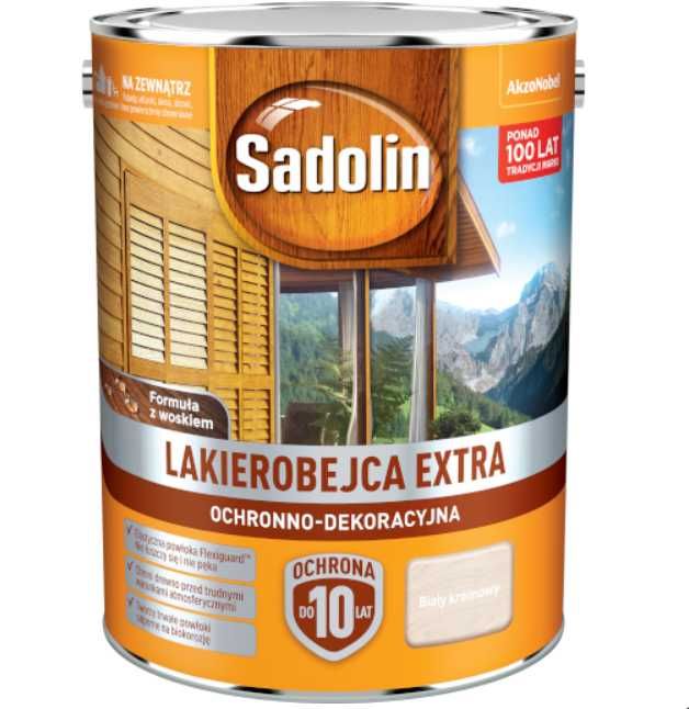 Sadolin extra lakierobejca 5l biały kremowy