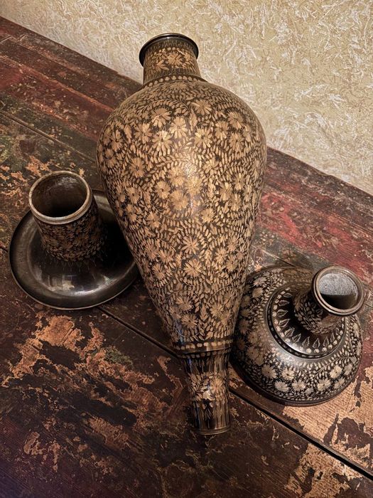 Латунні столові вироби*Індія*періоду ссср.(Бокал,Чайник,Молочник Ваза)