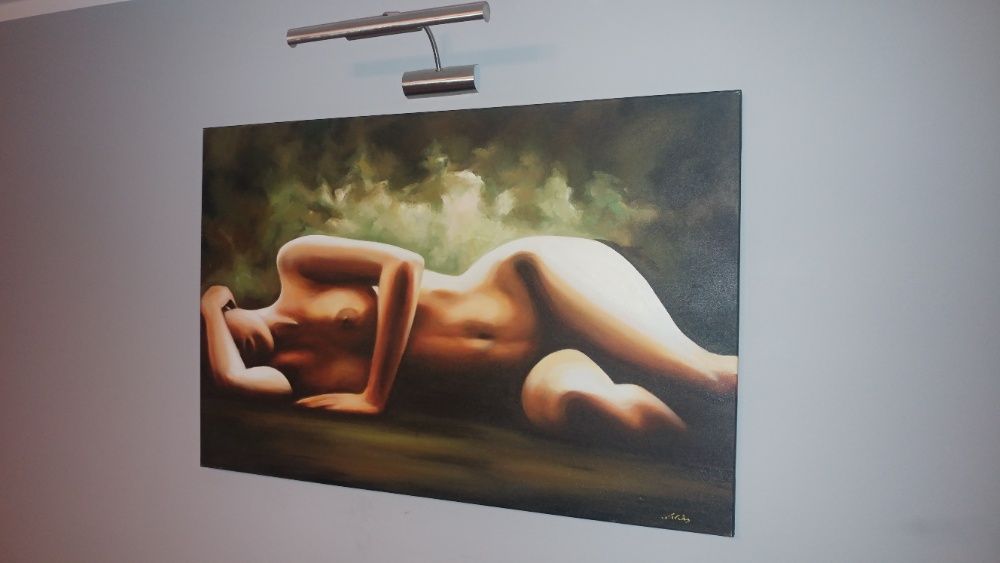 Obraz olejny na płótnie Naga kobieta Akt kobiecy