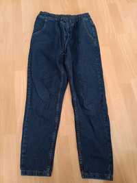 Straight jeans proste spodnie denim gumka S 34