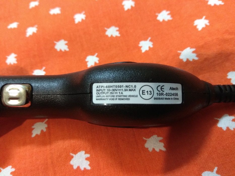 Автомобильное зарядное устройство "Atech" c Mini USB в прикуриватель