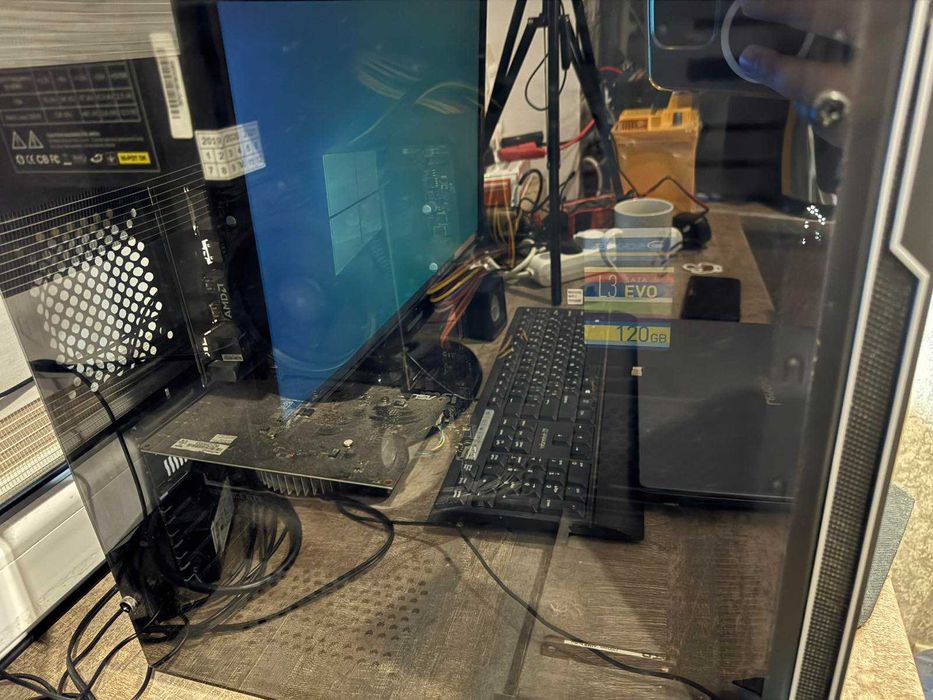 Ігровий компьютер GeForce GTX 1650 Ryzen 5 2600 ПК взборі монітор