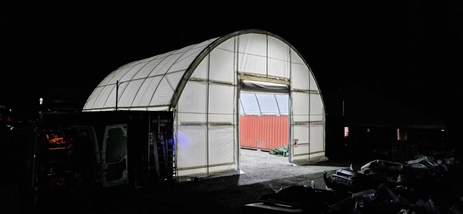 Dach kontener morski namiot zadaszenie budowlany kontenery 6x6 wiata