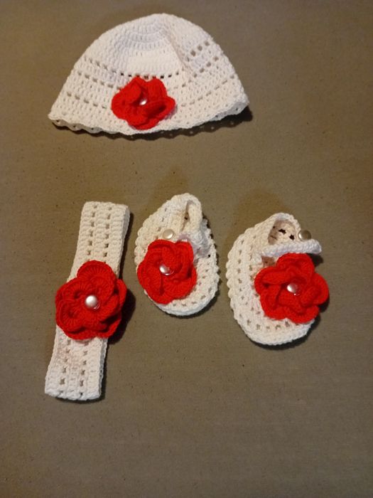 Ubranko do chrztu szydełkowe plus gratisy