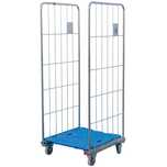 Rollkontener (rollcage, rollbox) wózek siatkowy transportowy niebieski