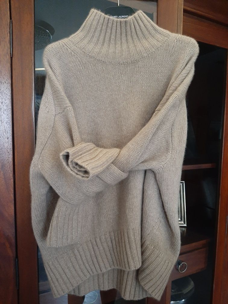 COS 100% gruby kaszmirowy oversize polgolf Nowy