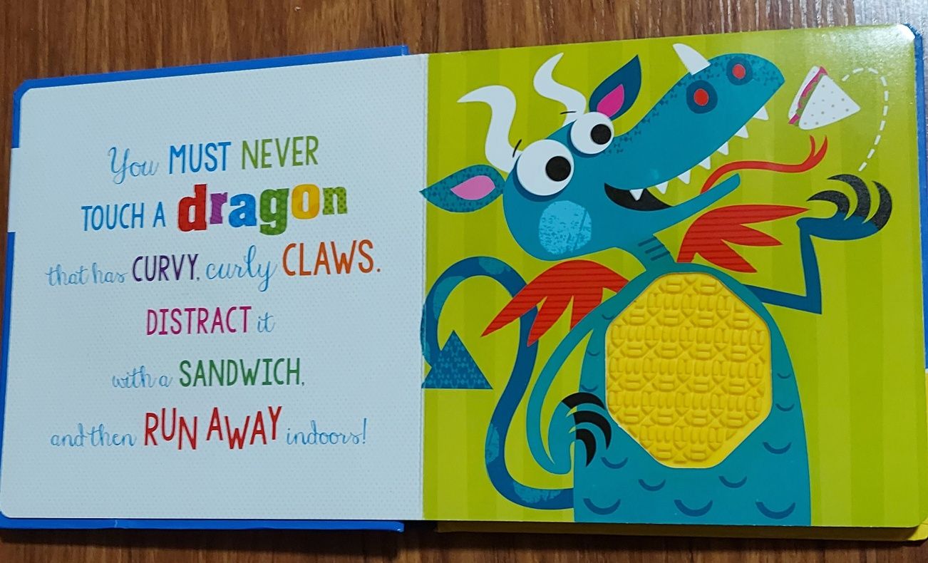 Książka sensoryczna Dragon ! jęz. angielski