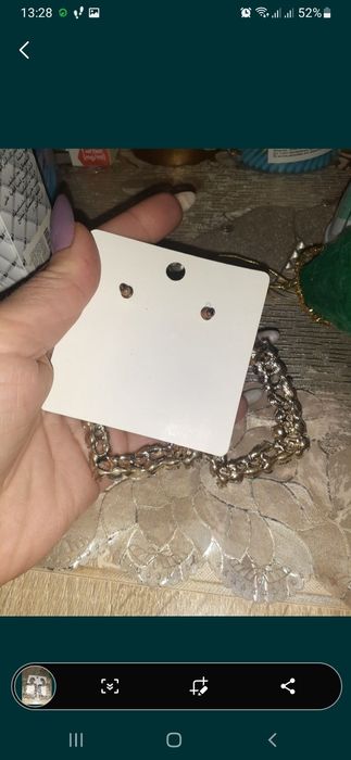 Цепочка мед золото и серьги пусеты