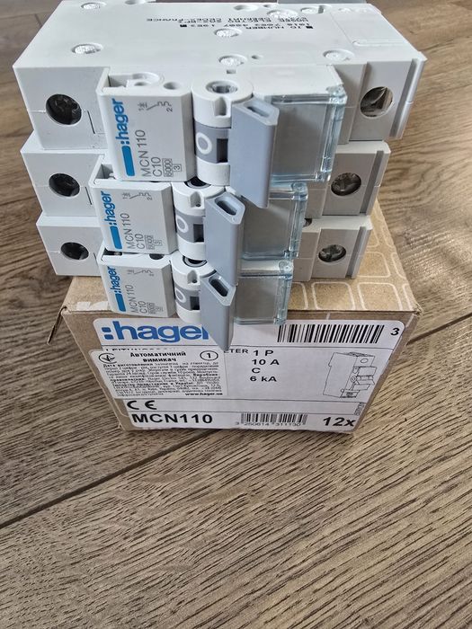 Автомати Hager MCN 110, щит Hager Volta