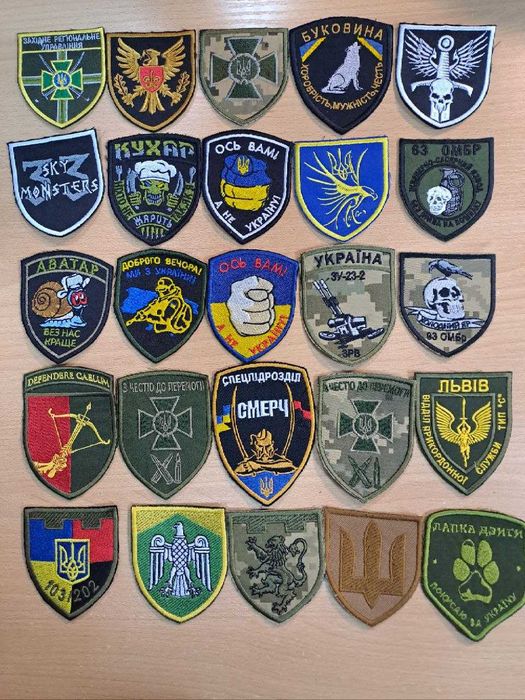 Шеврони, патчі, пагони,позивні за індивідуадним замовленням.