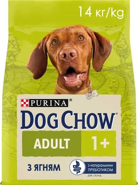 Сухий корм для собак DogChow Adult 1+ ягня 14кг