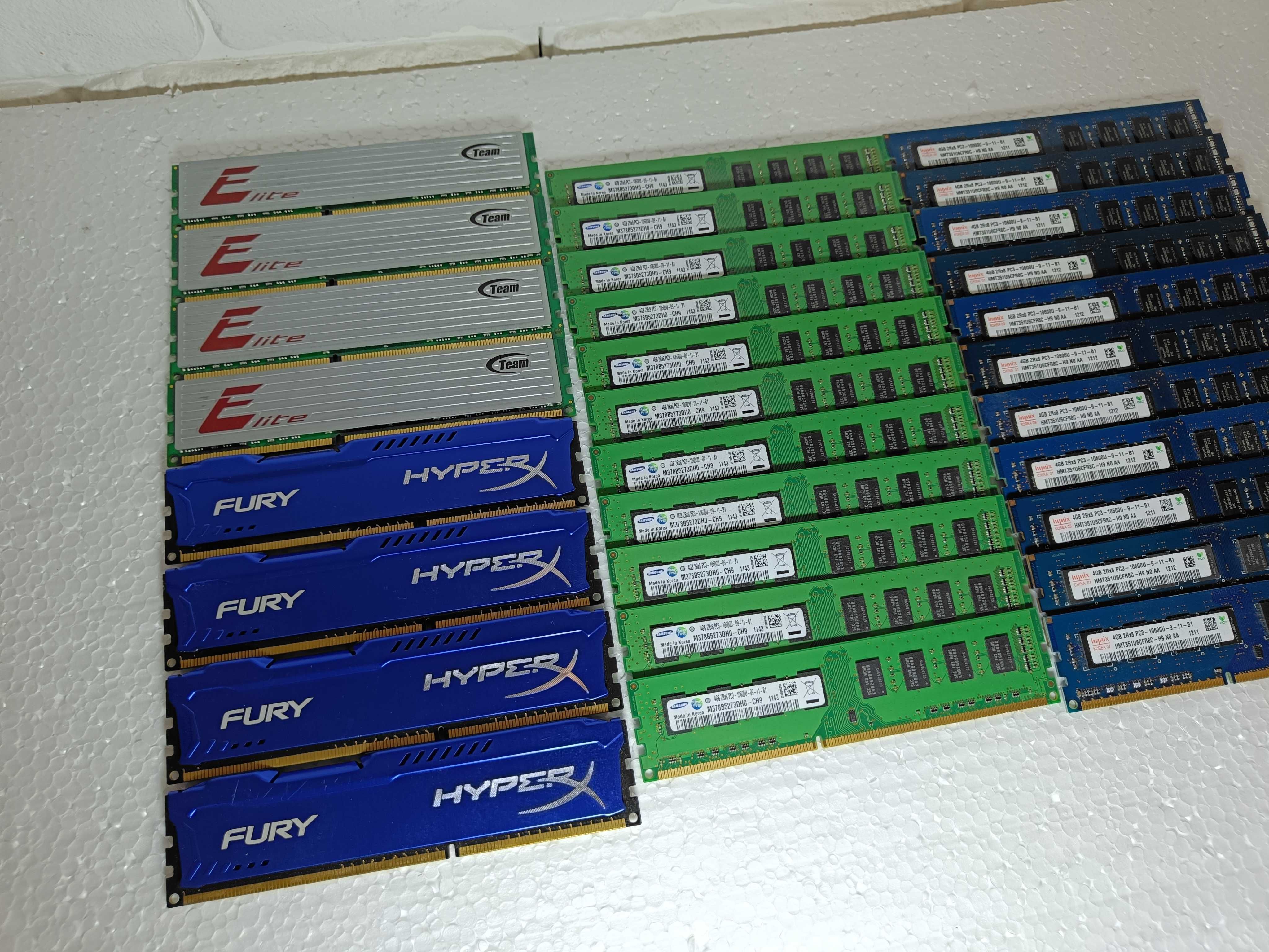 Оперативна память DDR3 4GB 8GB 2GB Samsung Hynix HyperX Kingston різна