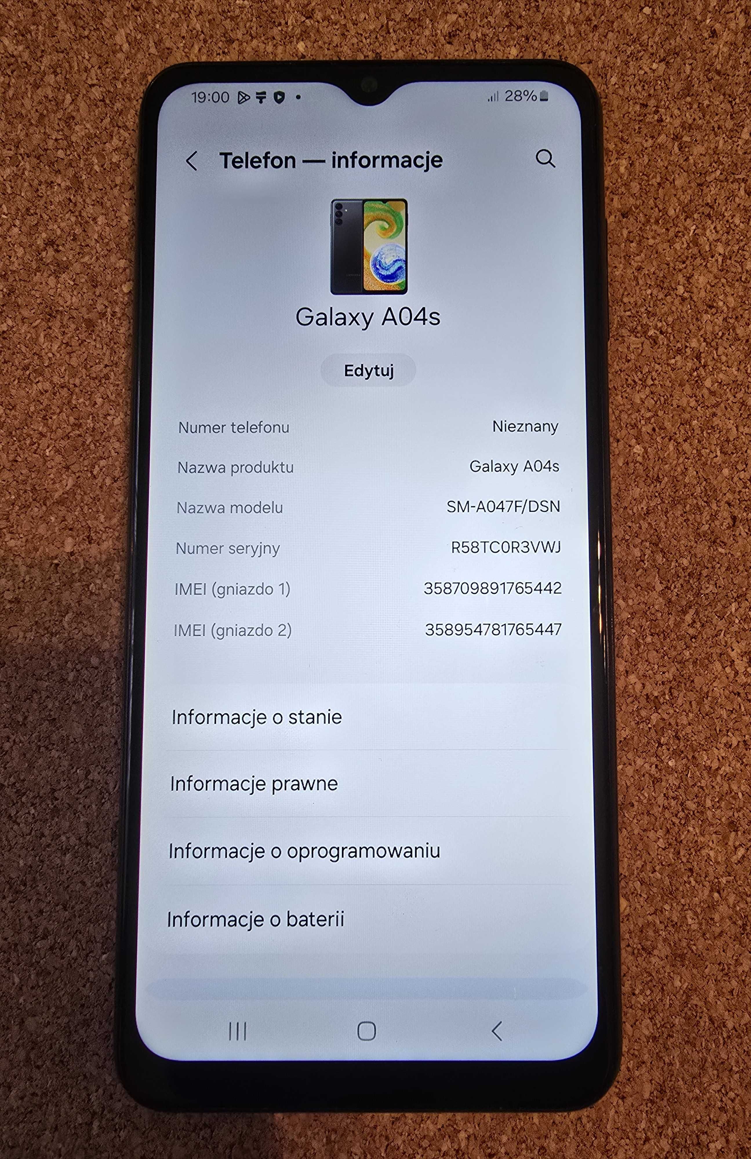 Samsung Galaxy A04s SM-A047 F/DSN 3GB/32GB Czarny Jak Nowy Bez Blokad