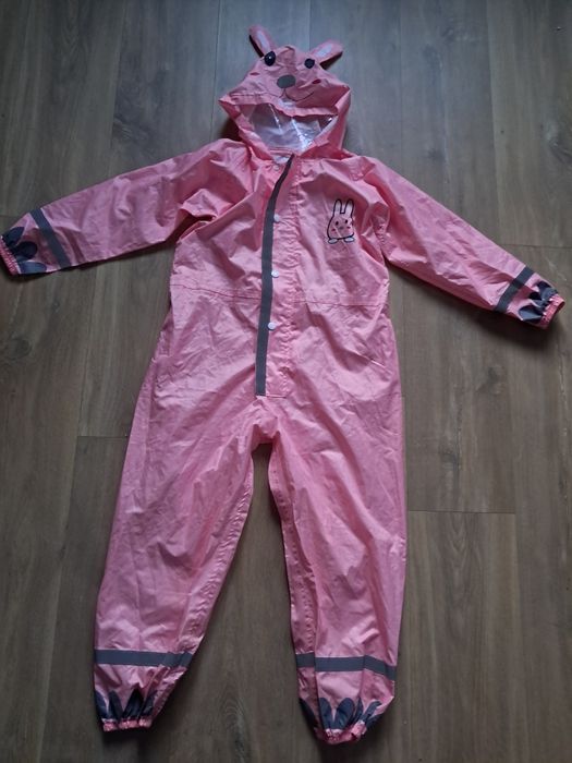 Kombinezon przeciwdeszczowy dziewczęcy nieocieplony 5-7 lat 116-122