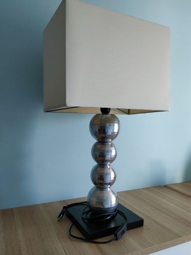 Lampa stołowa kule metal klasyczna glamour