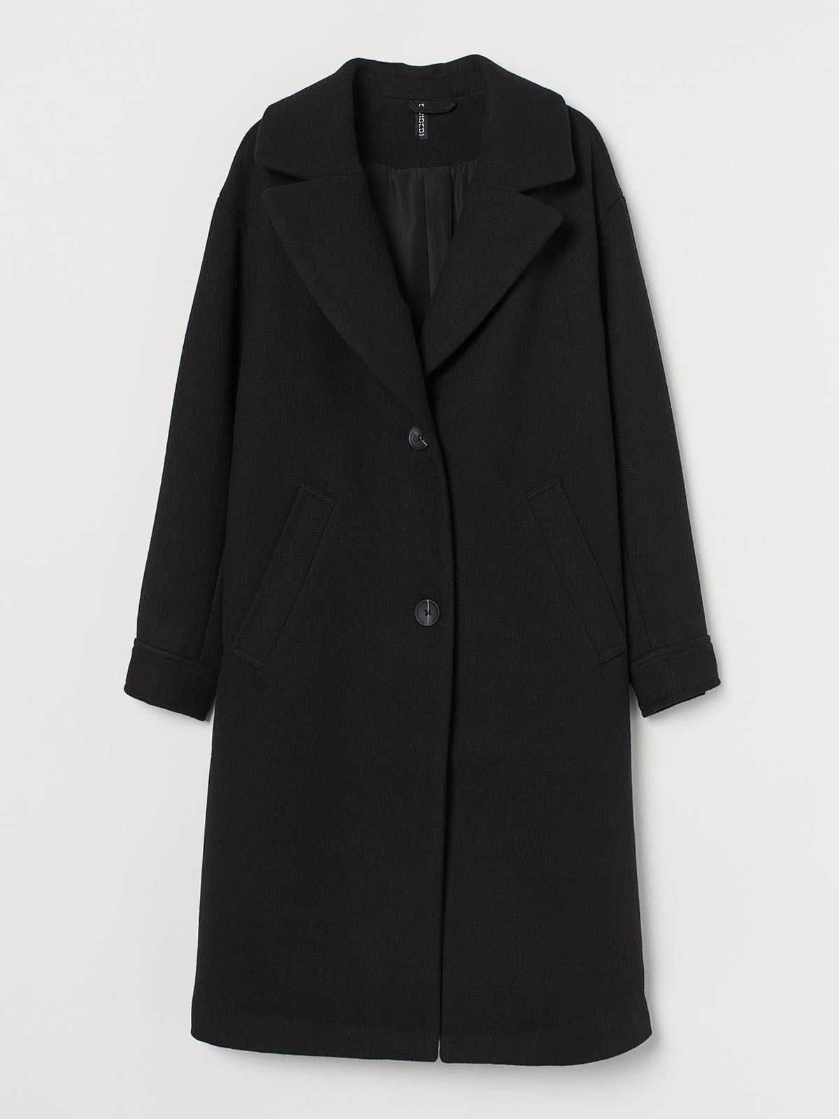чорне кашемірове пальто