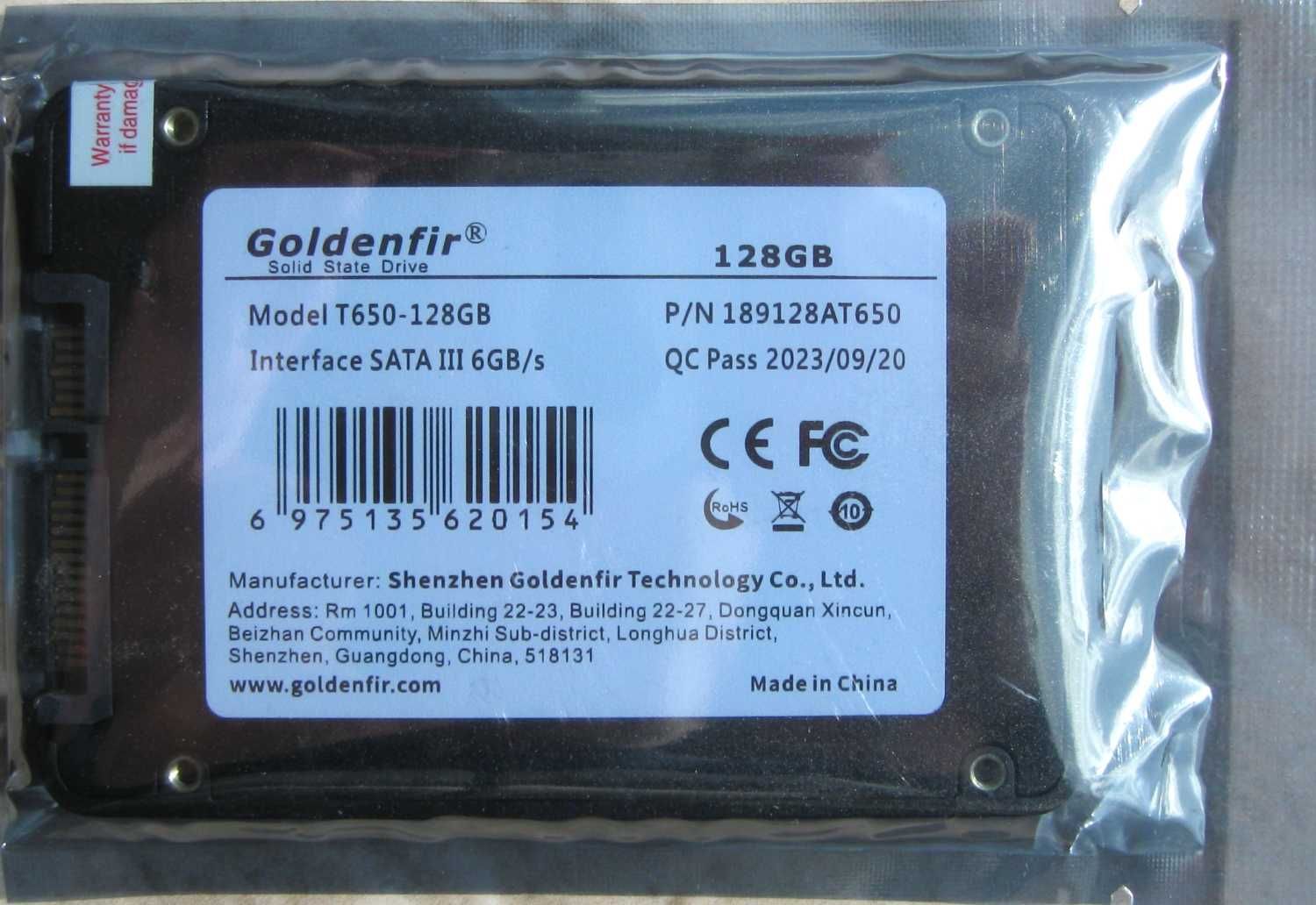 SSD диск 128Gb Goldenfir / 256 Gb SomnAmbuList