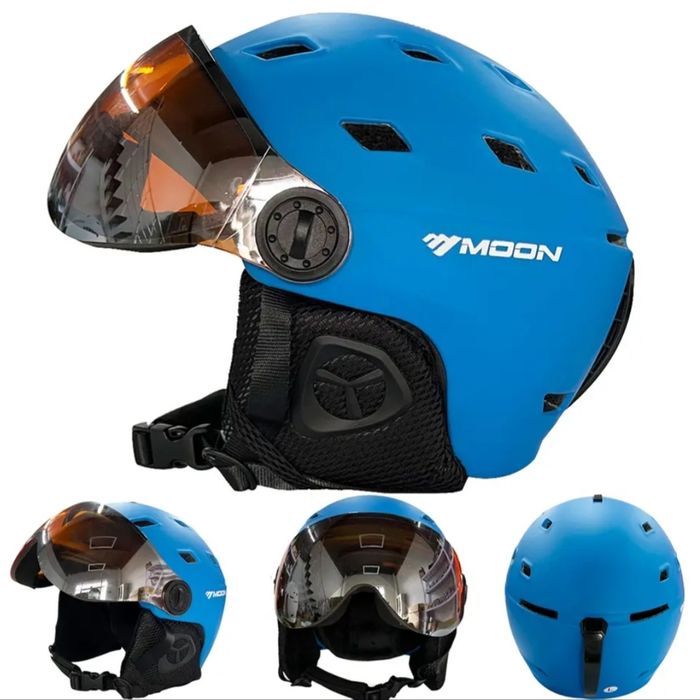 Kask narciarski z szybką