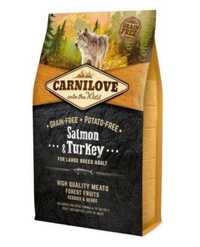 Carnilove 4kg + Gratis, Salmon Turkey Adult Large Łosoś Indyk Pokarm