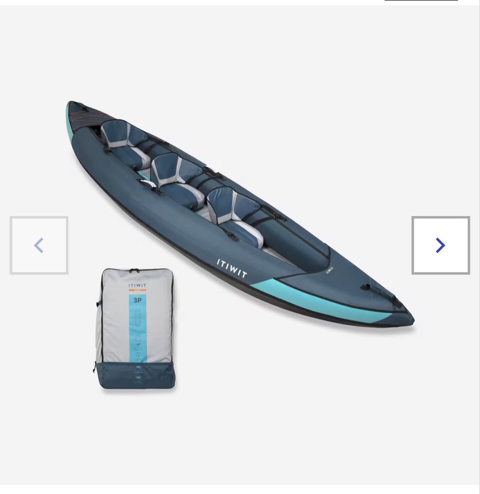 Canoa Kayak Insuflável 3 lugares
