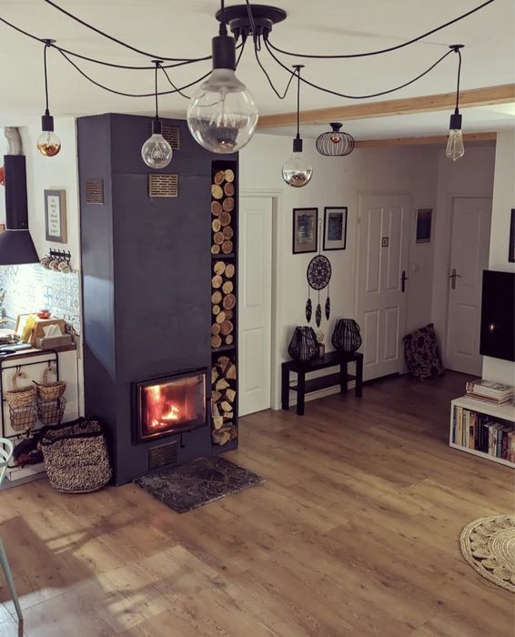 Piekny dom nad jeziorem z kominkiem 145m2, 4 sypialnie, ogród iglasty