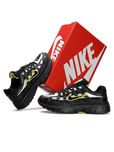 Розпродаж чоловічі кросівки Nike p-6000 чорні з салатовим