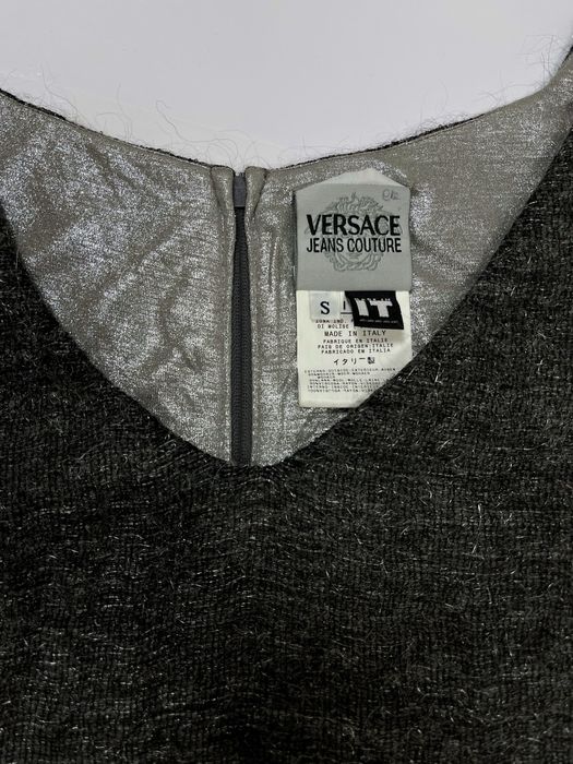 Майка блуза без рукавів на змійці Versace S оригінал мохер + шерсть