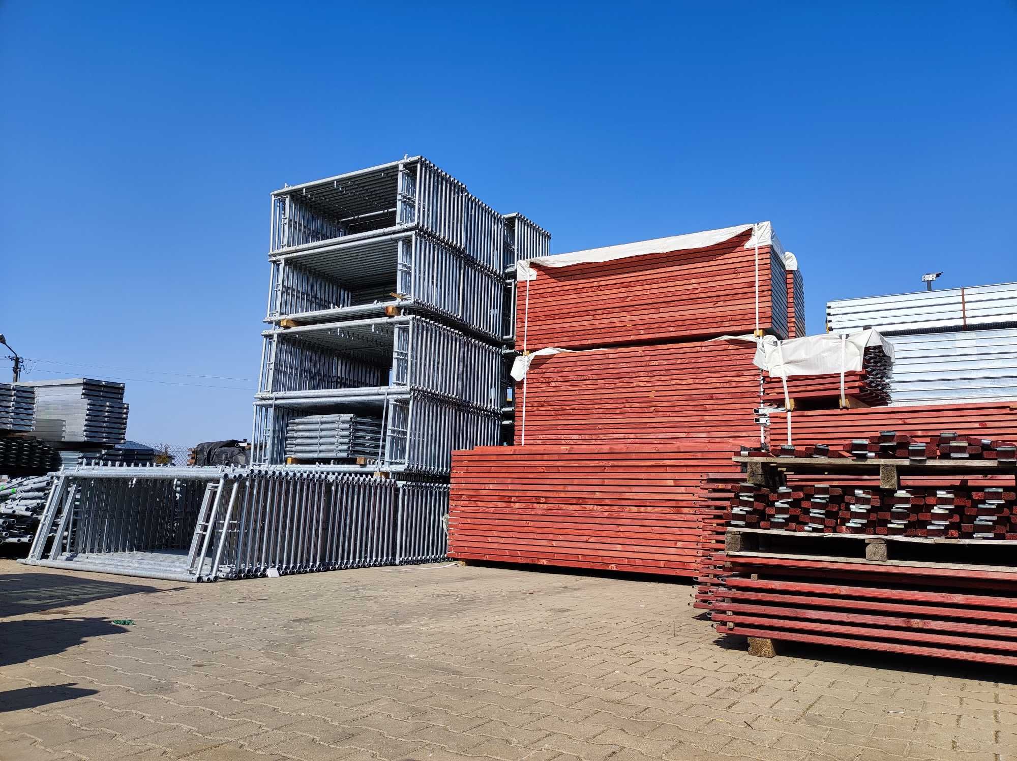 Zestaw rusztowania elewacyjnego typ Pletac 8,5x24 / 204m2 nie używane