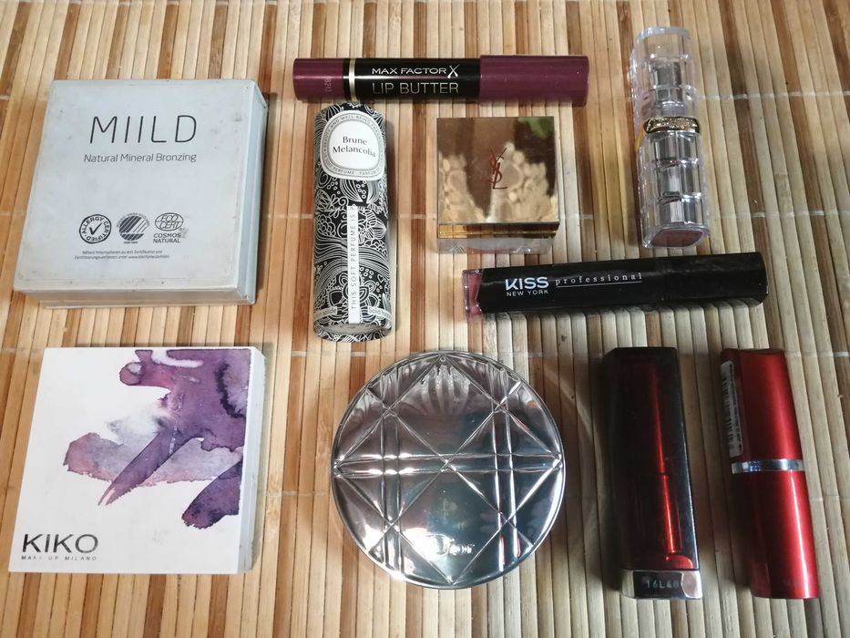 Dior, YSL i Loreal -puder, cienie i szminka