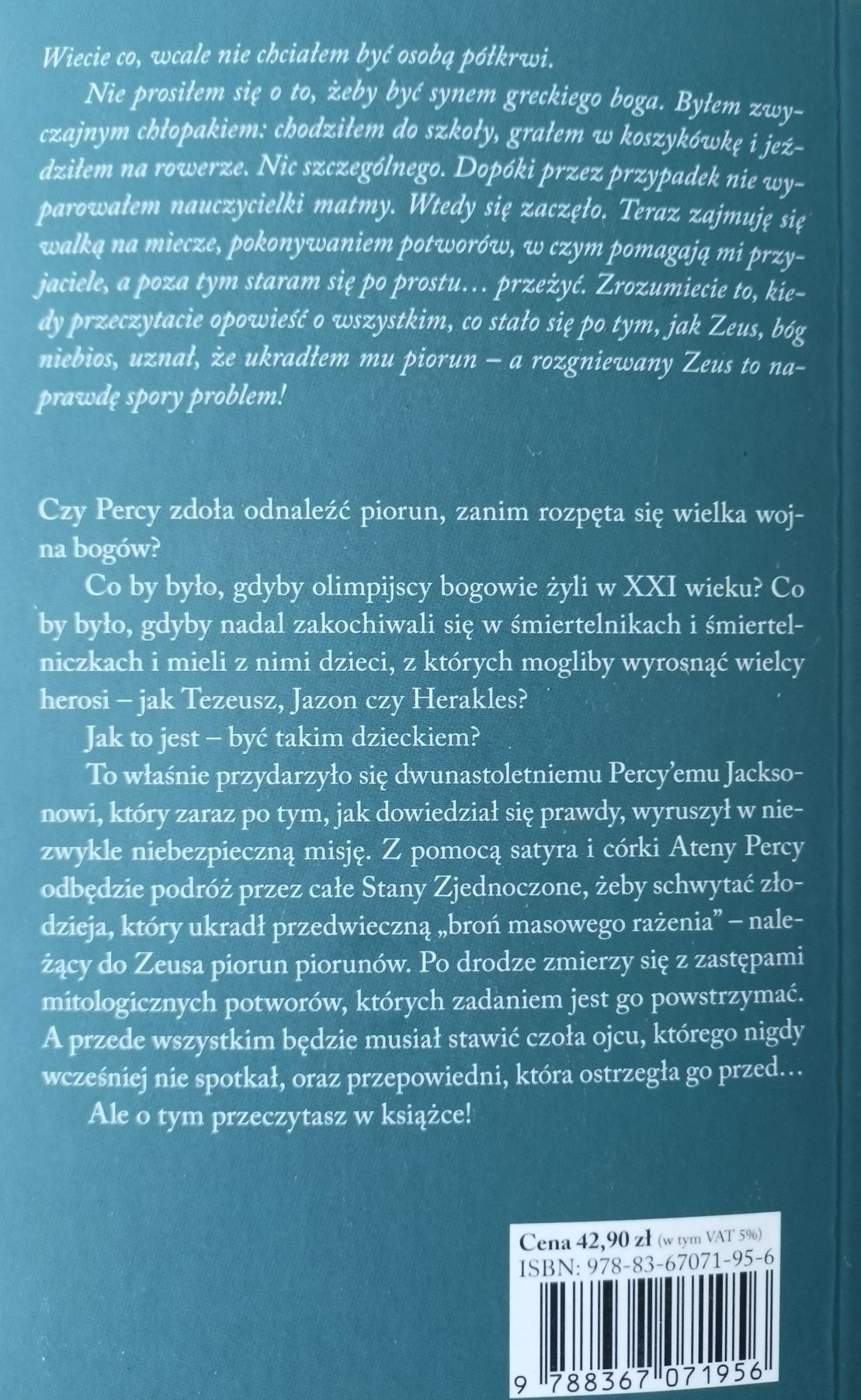 Percy Jackson i bogowie olimpijscy. Złodziej pioruna. Rick Riordan.