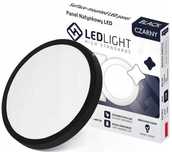 Plafon LED 24W neutralna 4000K 29cm czarny lampa sufitowa panel