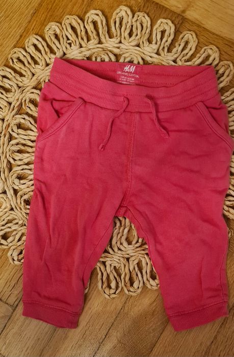Spodnie dresowe H&M 68 różowe